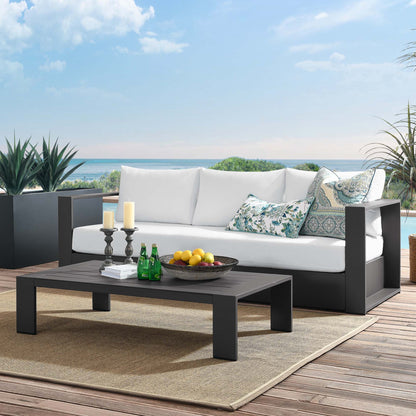 Tahoe 2-Piece Outdoor Patio Powder-Coated Aluminum Set in Gray White by Modway (5750)