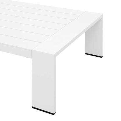 Tahoe 2-Piece Outdoor Patio Powder-Coated Aluminum Set in White Charcoal by Modway (5750)
