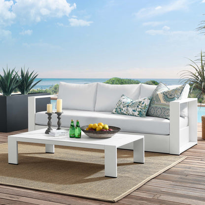 Tahoe 2-Piece Outdoor Patio Powder-Coated Aluminum Set in White White by Modway (5750)