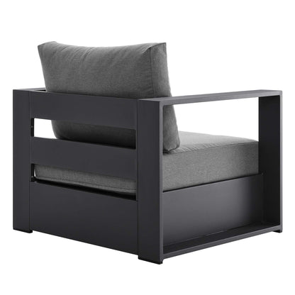 Tahoe 2-Piece Outdoor Patio Powder-Coated Aluminum Armchair Set in Gray Charcoal by Modway (5751)