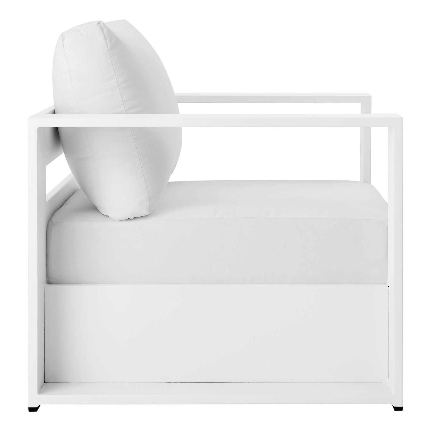 Tahoe 2-Piece Outdoor Patio Powder-Coated Aluminum Armchair Set in White White by Modway (5751)
