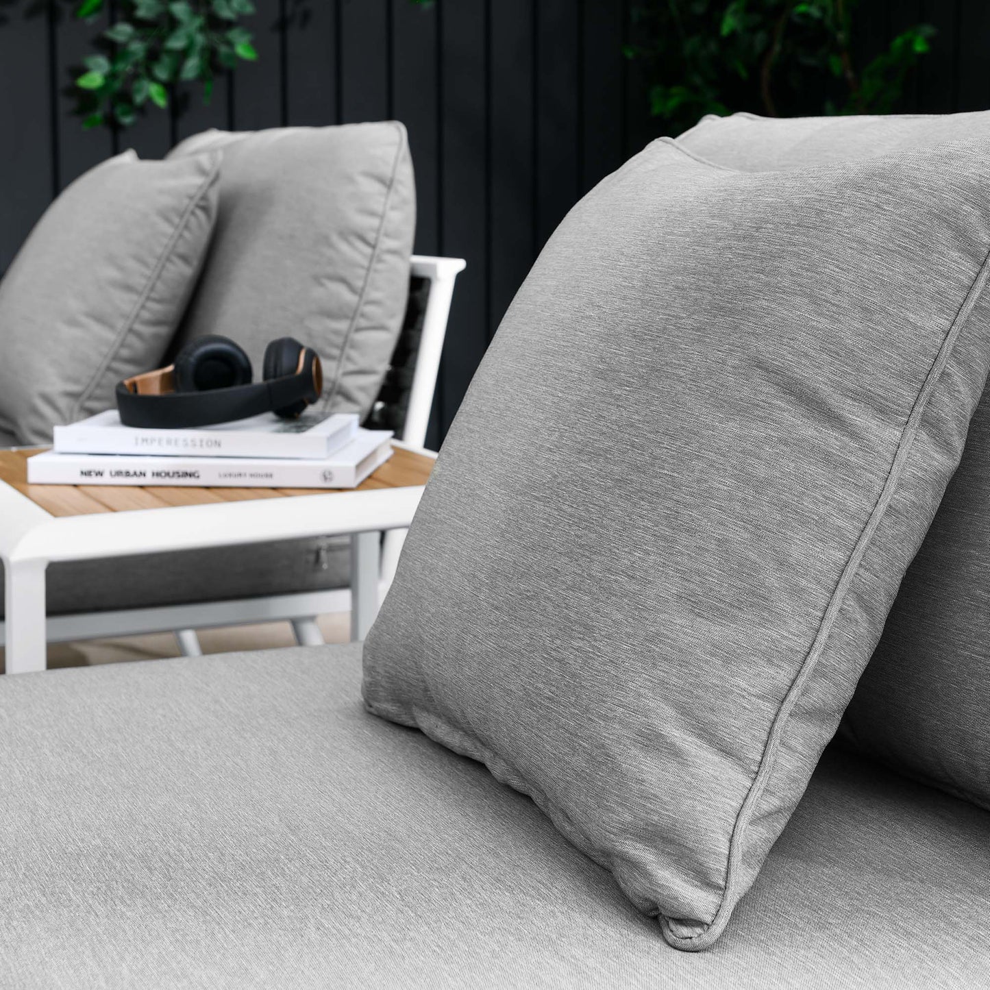 Stance 3 Piece Outdoor Patio Aluminum Set in White Gray by Modway (5754)