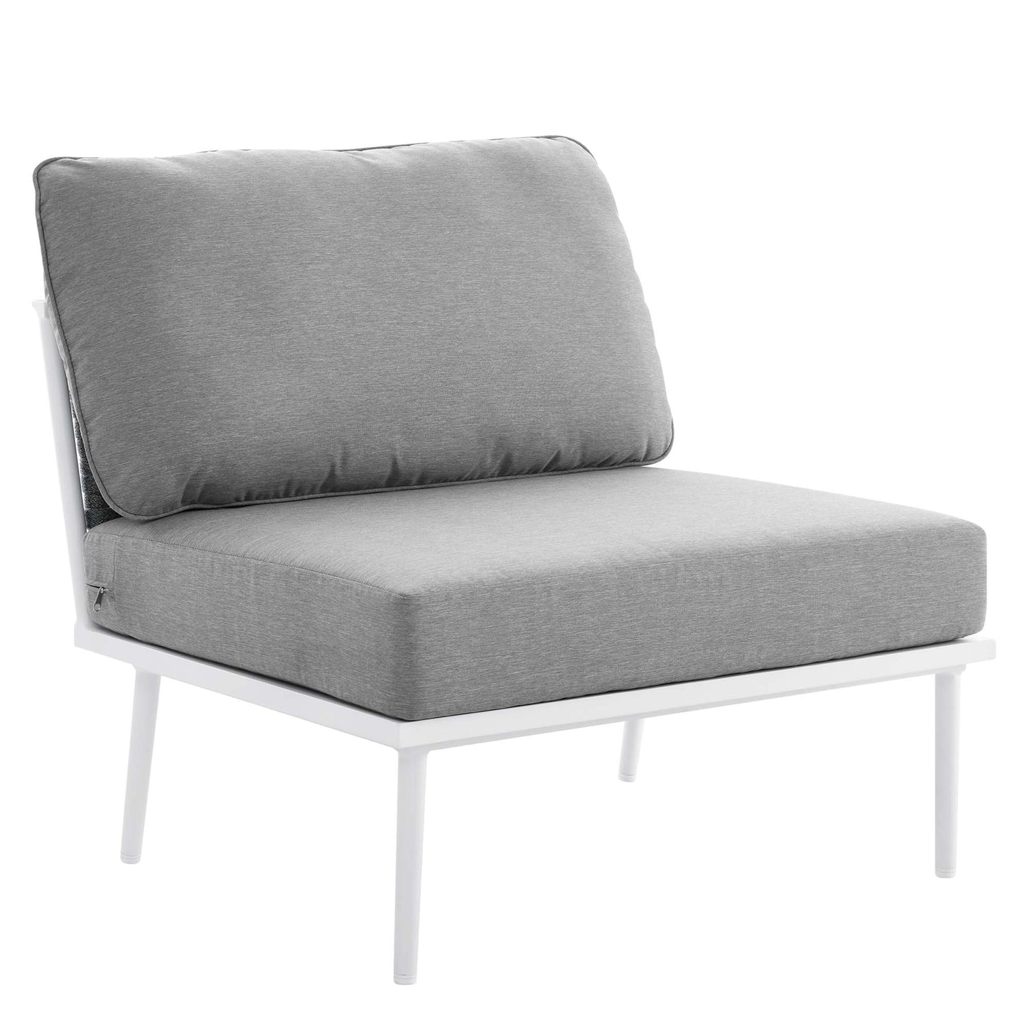 Stance 3 Piece Outdoor Patio Aluminum Set in White Gray by Modway (5754)
