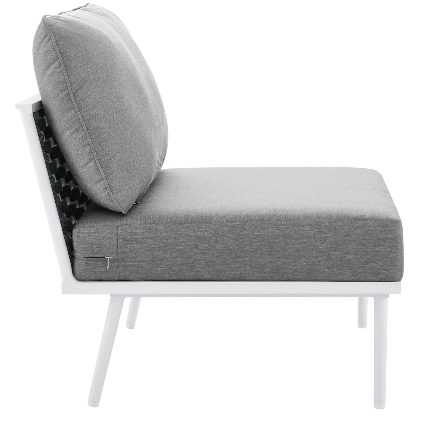 Stance 3 Piece Outdoor Patio Aluminum Set in White Gray by Modway (5754)