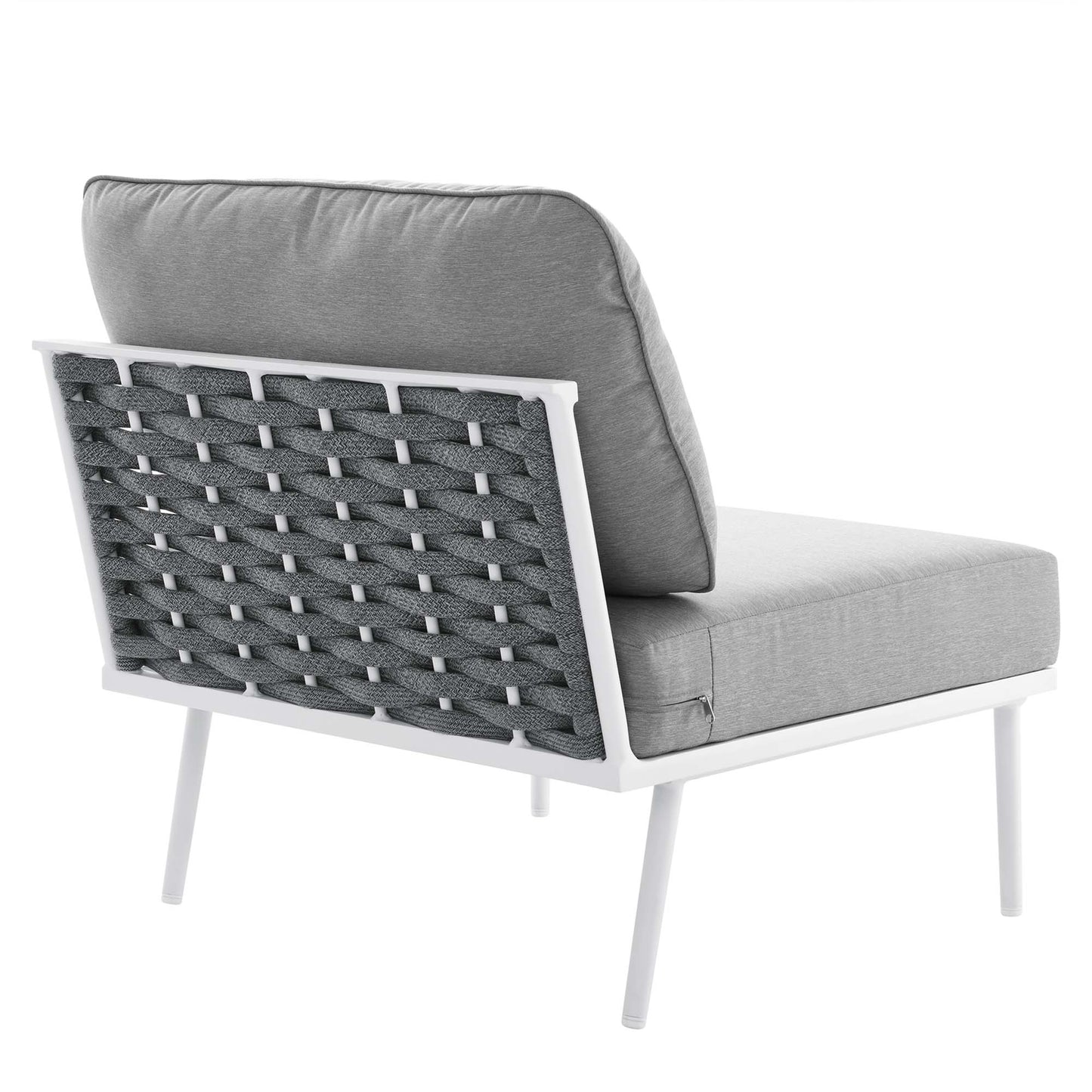 Stance 3 Piece Outdoor Patio Aluminum Set in White Gray by Modway (5754)