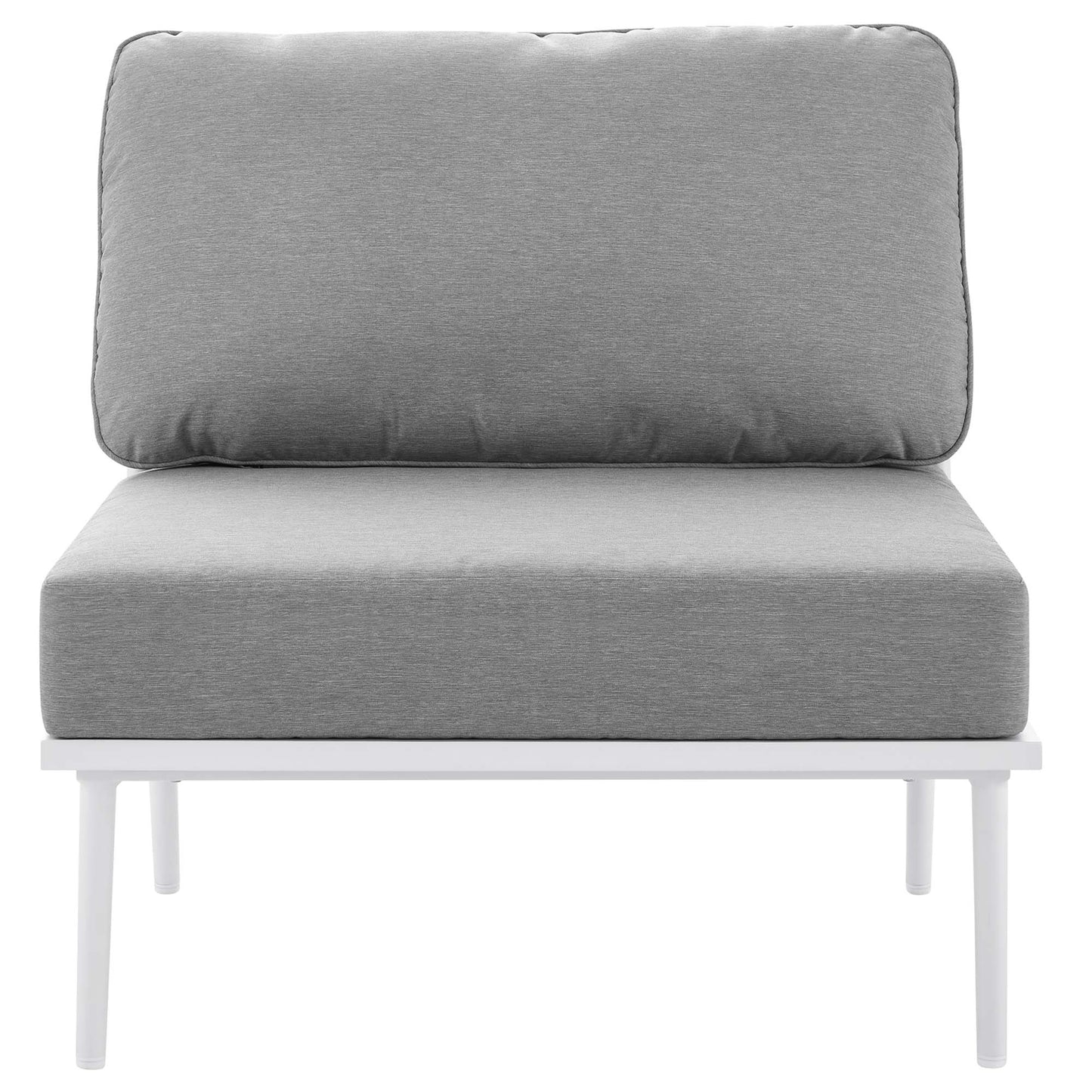 Stance 3 Piece Outdoor Patio Aluminum Set in White Gray by Modway (5754)