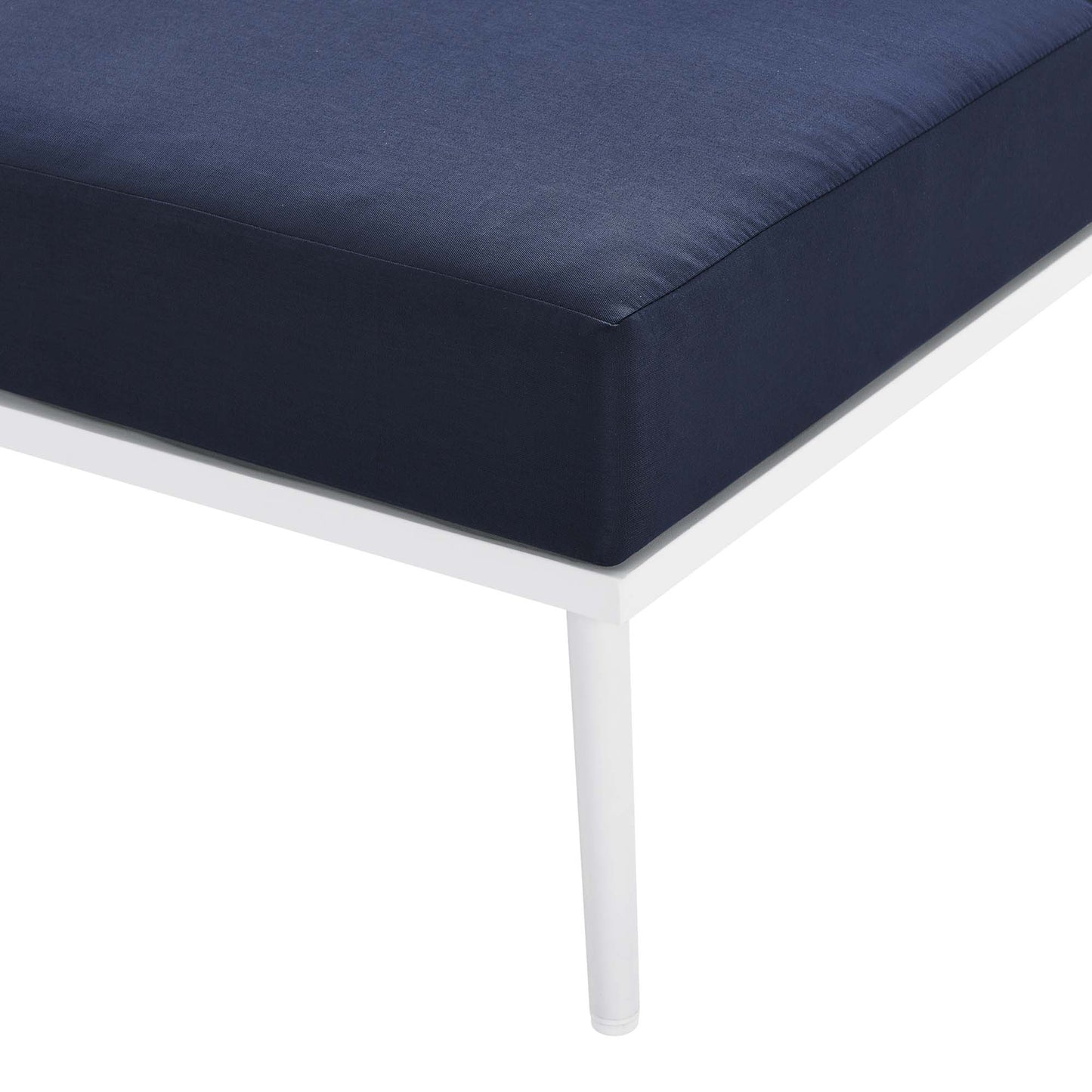 Stance 3 Piece Outdoor Patio Aluminum Set in White Navy by Modway (5754)