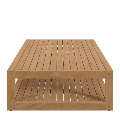 Carlsbad 6-Piece Teak Wood Outdoor Patio Set in Natural Gray by Modway (5836)