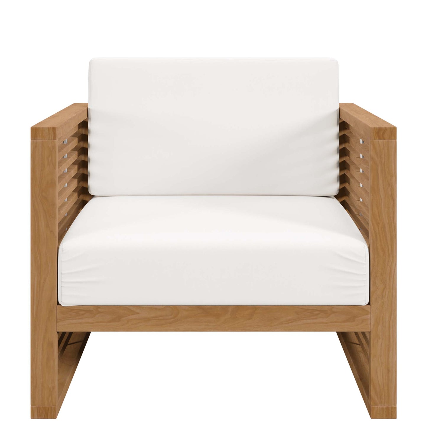 Carlsbad 3-Piece Teak Wood Outdoor Patio Set in Natural White by Modway (5837)