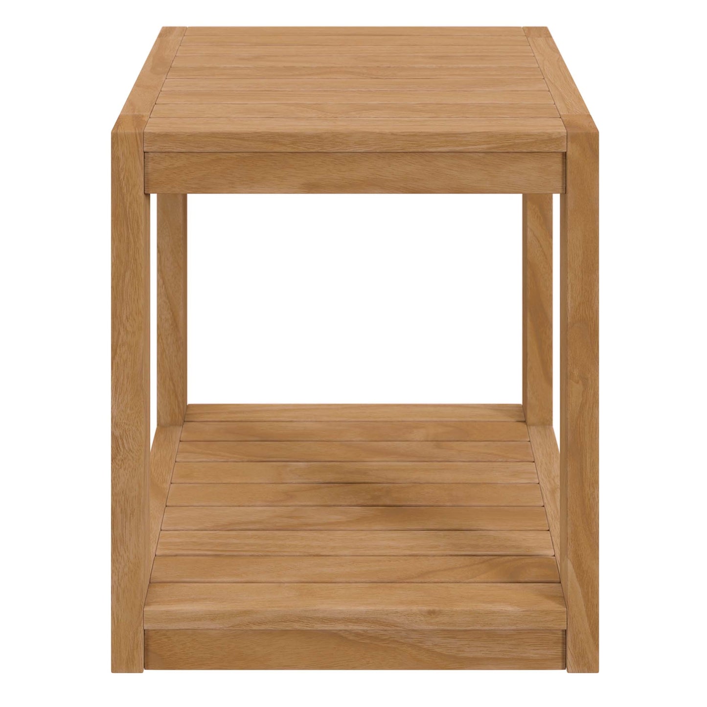 Carlsbad 3-Piece Teak Wood Outdoor Patio Set in Natural Navy by Modway (5838)