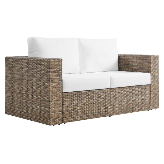 Convene Outdoor Patio Loveseat in Cappuccino White by Modway (EEI-6246)