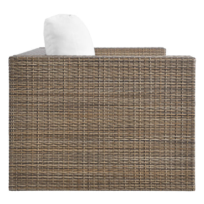 Convene Outdoor Patio Loveseat in Cappuccino White by Modway (EEI-6246)