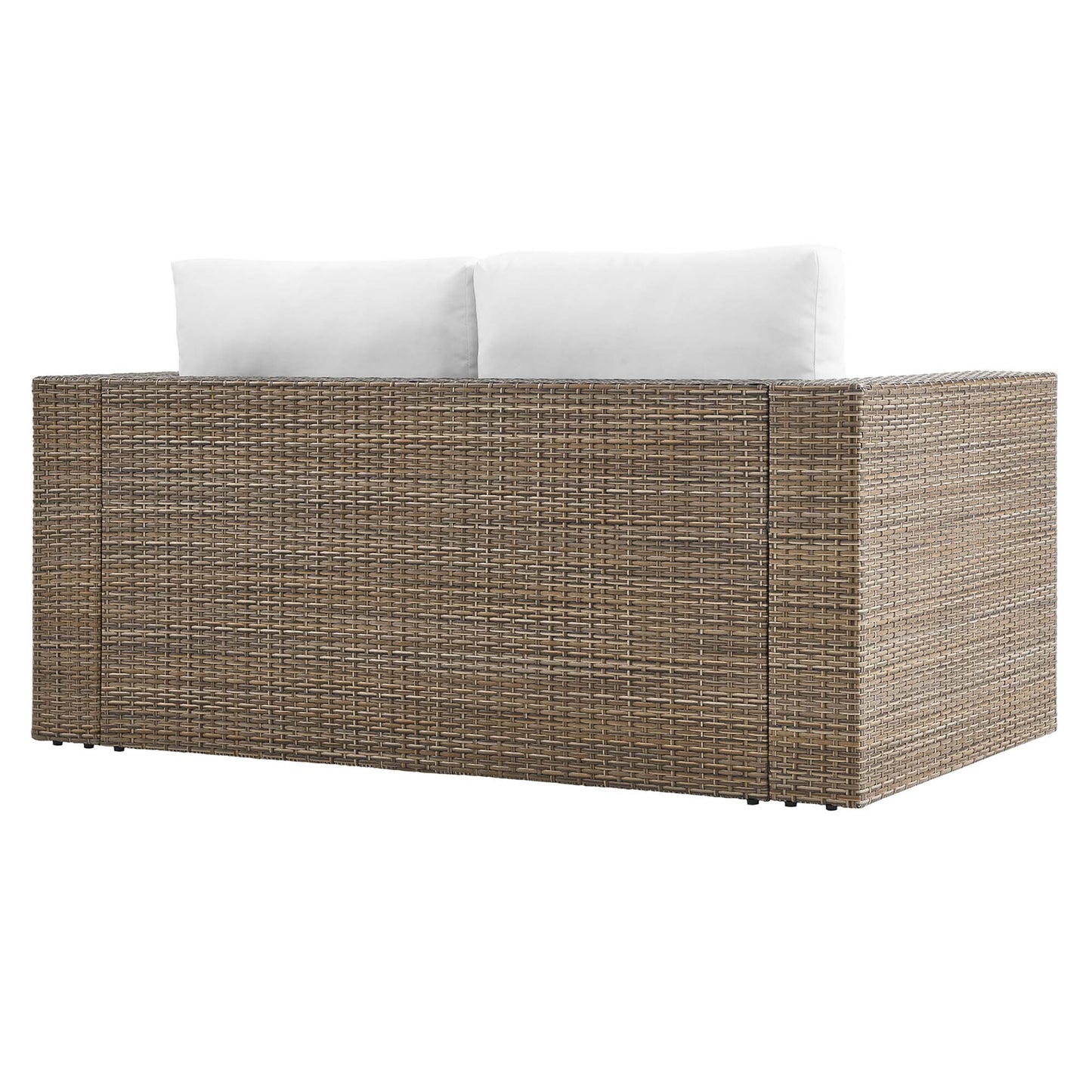 Convene Outdoor Patio Loveseat in Cappuccino White by Modway (EEI-6246)