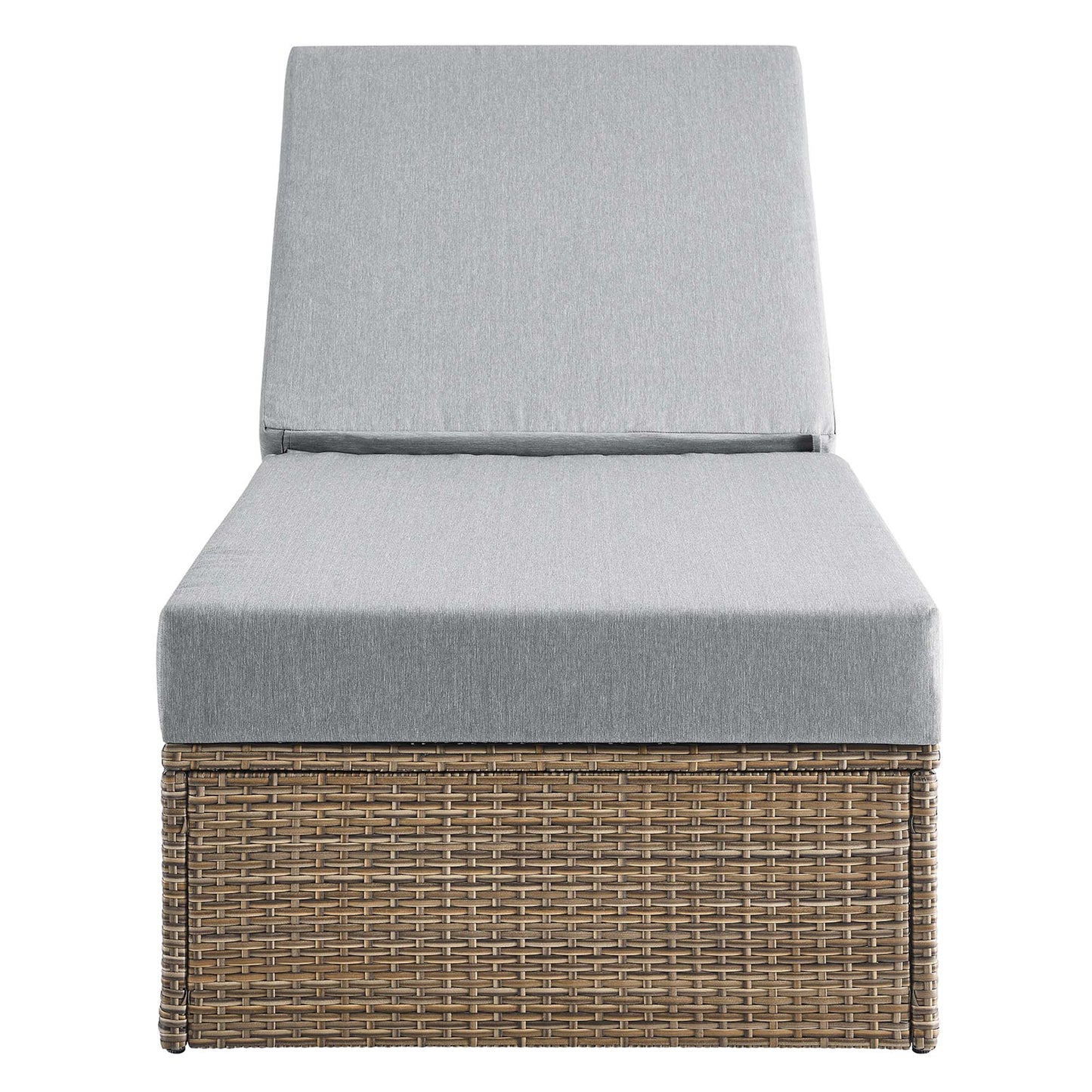 Convene Outdoor Patio Chaise Lounge Chair in Cappuccino Gray by Modway (EEI-6247)