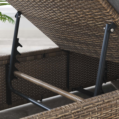 Convene Outdoor Patio Chaise Lounge Chair in Cappuccino Gray by Modway (EEI-6247)