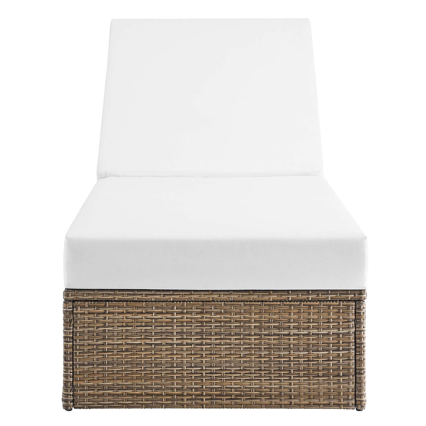 Convene Outdoor Patio Chaise Lounge Chair in Cappuccino White by Modway (EEI-6247)