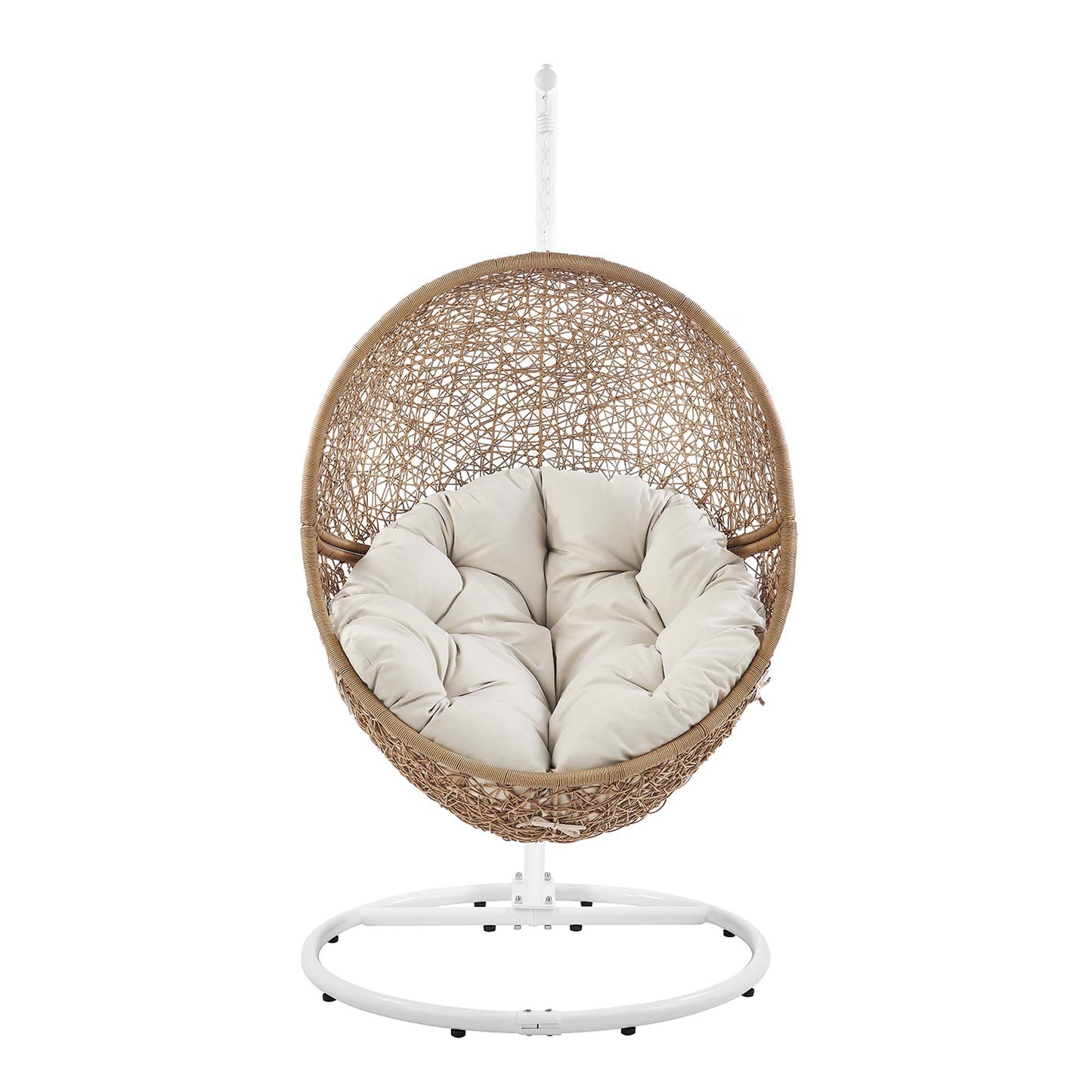 Encase Outdoor Patio Rattan Swing Chair in Cappuccino Beige by Modway (6262)