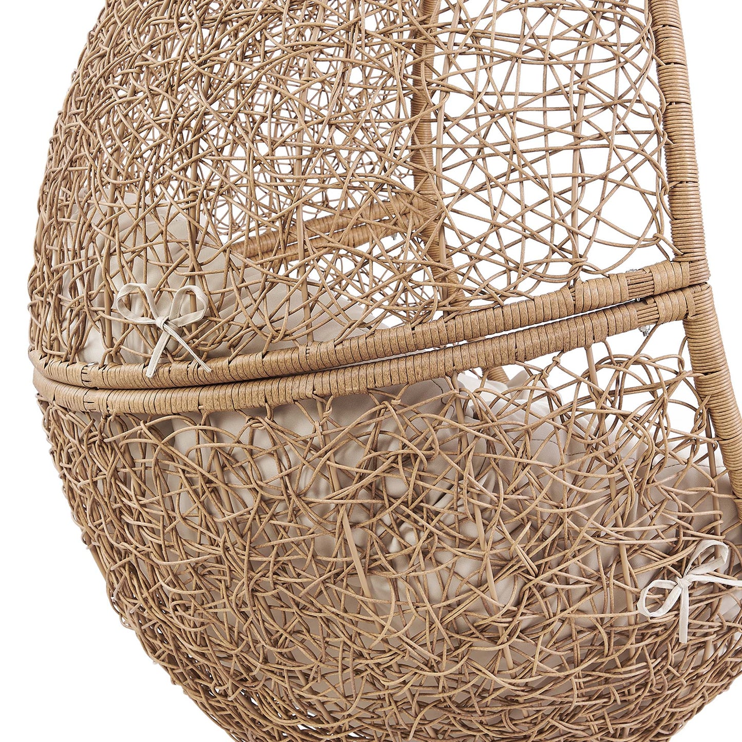 Encase Outdoor Patio Rattan Swing Chair in Cappuccino Beige by Modway (6262)