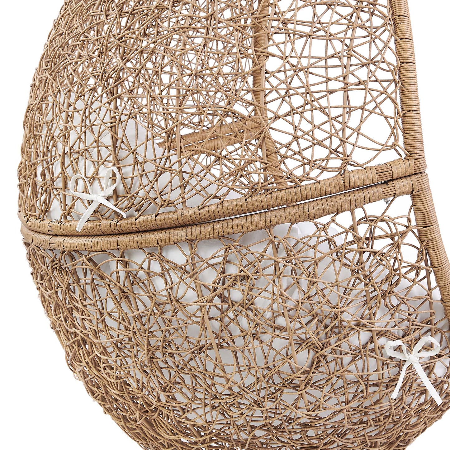 Encase Outdoor Patio Rattan Swing Chair in Cappuccino White by Modway (6262)