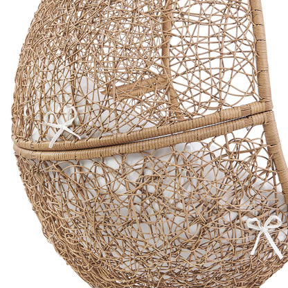 Encase Outdoor Patio Rattan Swing Chair in Cappuccino White by Modway (6262)