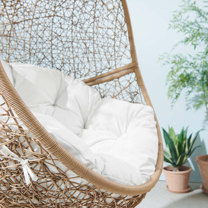 Encase Outdoor Patio Rattan Swing Chair in Cappuccino White by Modway (6262)