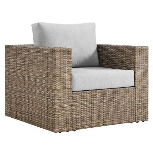 Convene Outdoor Patio Armchair in Cappuccino Gray by Modway (EEI-6326)