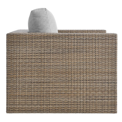 Convene Outdoor Patio Armchair in Cappuccino Gray by Modway (EEI-6326)