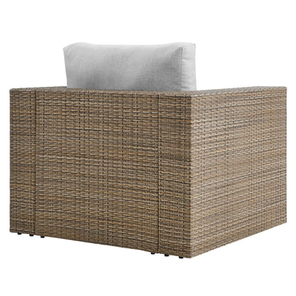 Convene Outdoor Patio Armchair in Cappuccino Gray by Modway (EEI-6326)