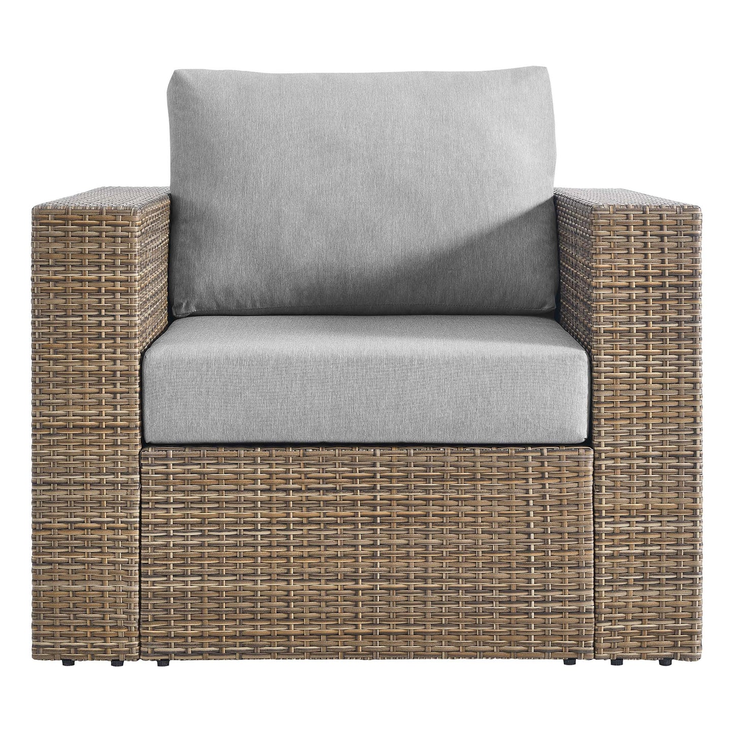 Convene Outdoor Patio Armchair in Cappuccino Gray by Modway (EEI-6326)