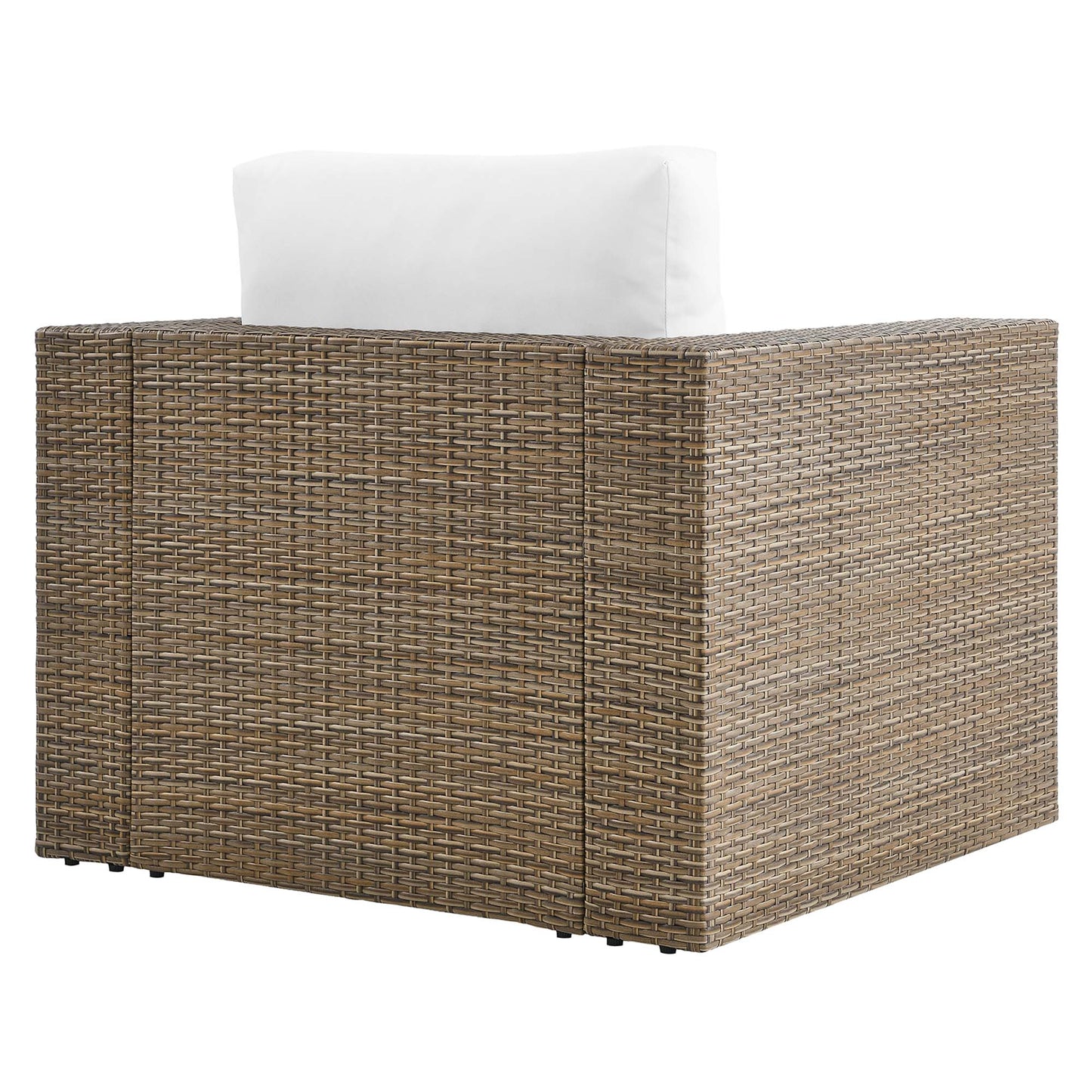 Convene Outdoor Patio Armchair - Cappuccino White by Modway