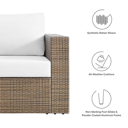Convene Outdoor Patio Armchair - Cappuccino White by Modway