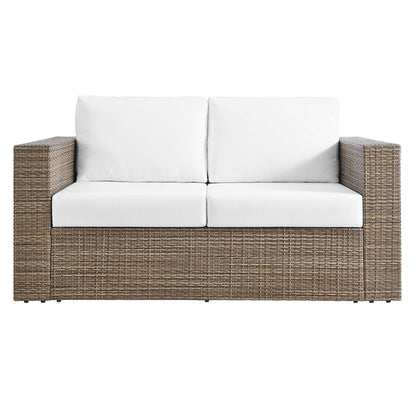 Convene 4-Piece Outdoor Patio Furniture Set in Cappuccino White by Modway (EEI-6328)
