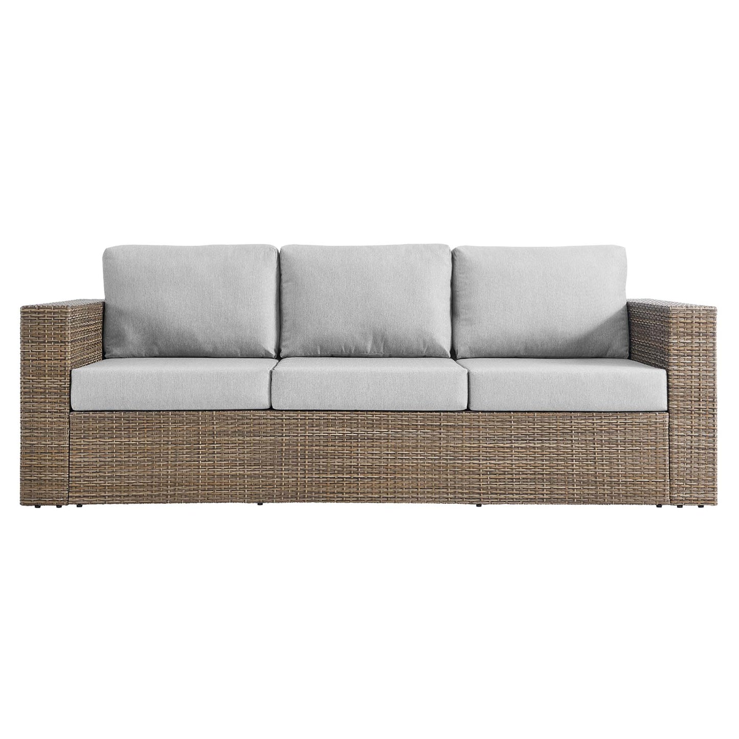 Convene 2-Piece Outdoor Patio Furniture Set in Cappuccino Gray by Modway (EEI-6333)