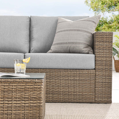 Convene 2-Piece Outdoor Patio Furniture Set in Cappuccino Gray by Modway (EEI-6333)