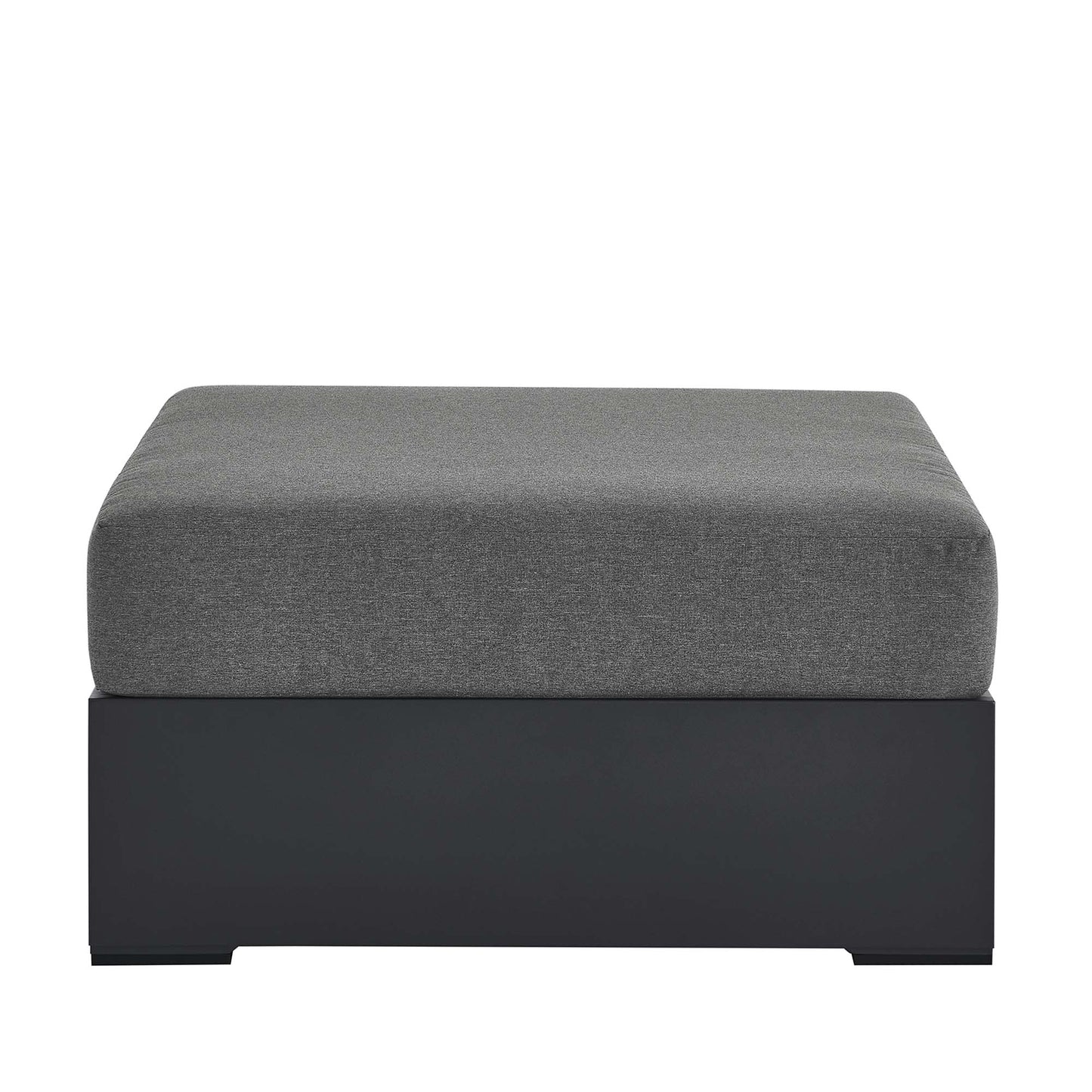 Tahoe Outdoor Patio Powder-Coated Aluminum Ottoman in Gray Charcoal by Modway (6627)