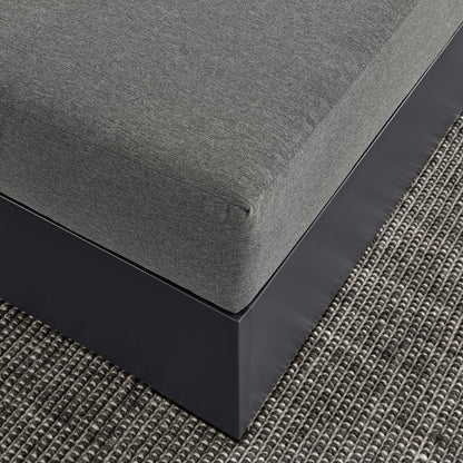 Tahoe Outdoor Patio Powder-Coated Aluminum Ottoman in Gray Charcoal by Modway (6627)