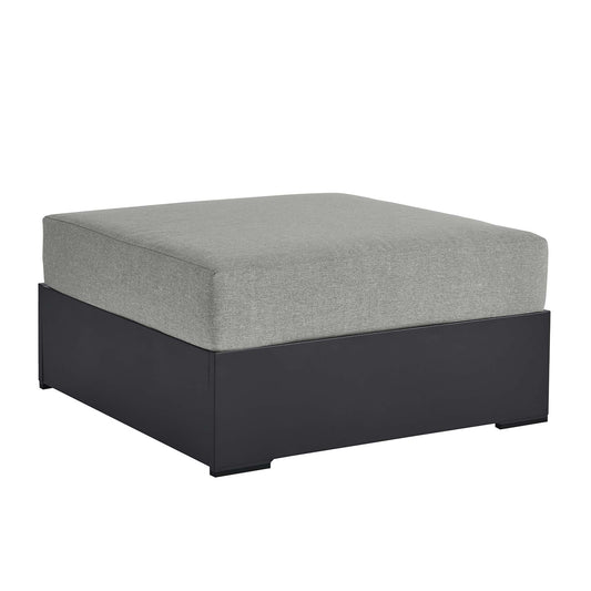 Tahoe Outdoor Patio Powder-Coated Aluminum Ottoman in Gray Gray by Modway (6627)
