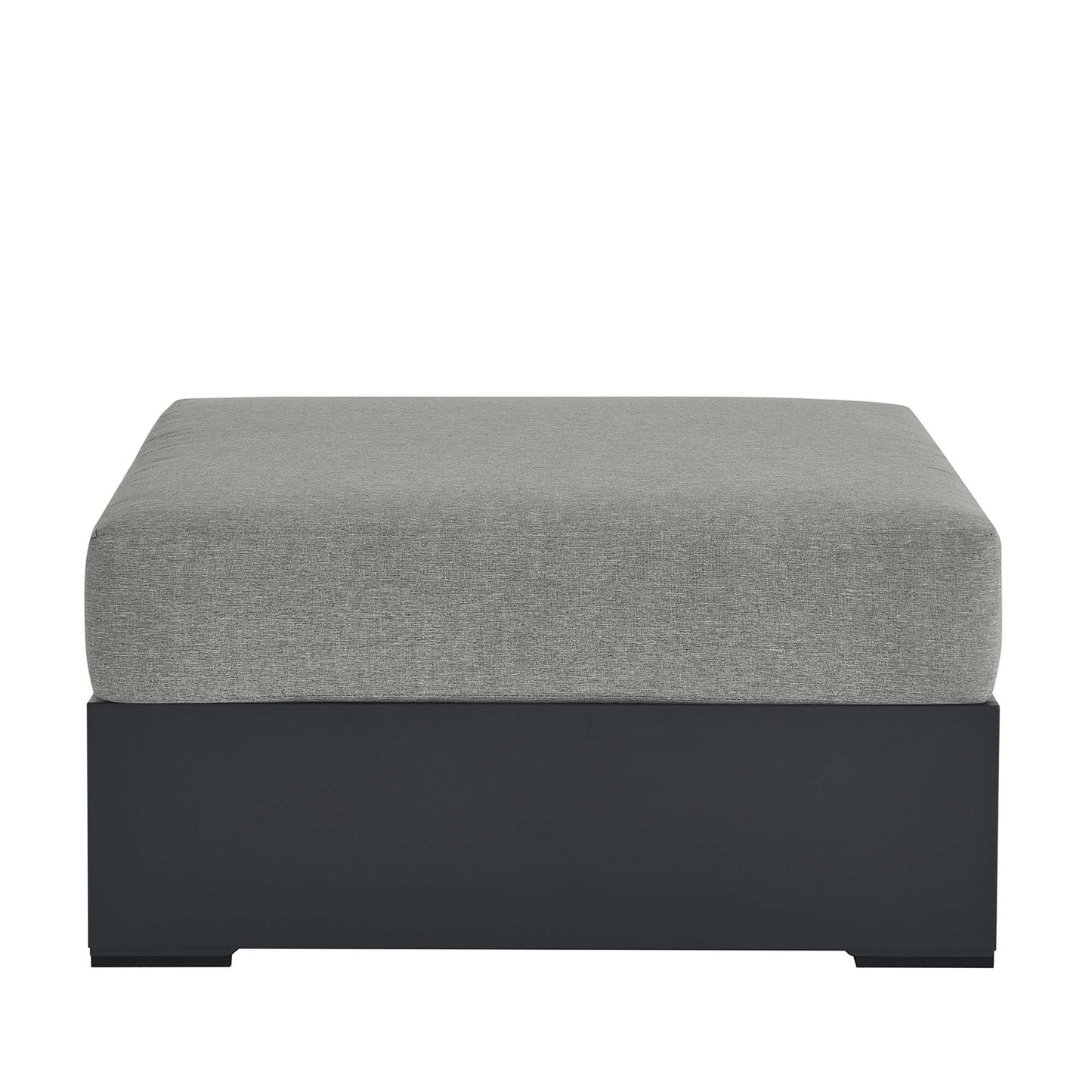 Tahoe Outdoor Patio Powder-Coated Aluminum Ottoman in Gray Gray by Modway (6627)