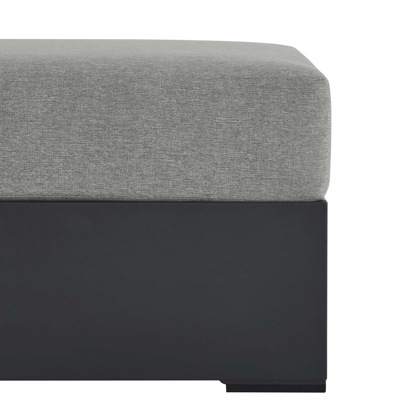 Tahoe Outdoor Patio Powder-Coated Aluminum Ottoman in Gray Gray by Modway (6627)