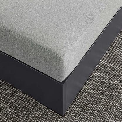 Tahoe Outdoor Patio Powder-Coated Aluminum Ottoman in Gray Gray by Modway (6627)