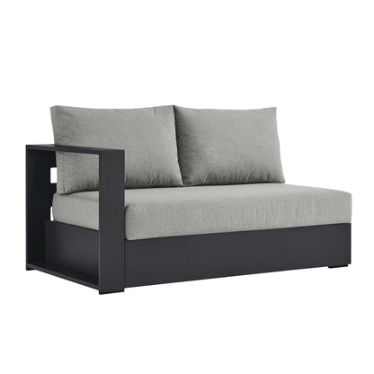 Tahoe Outdoor Patio Powder-Coated Aluminum Modular Left-Facing Loveseat in Gray Gray by Modway (6629)