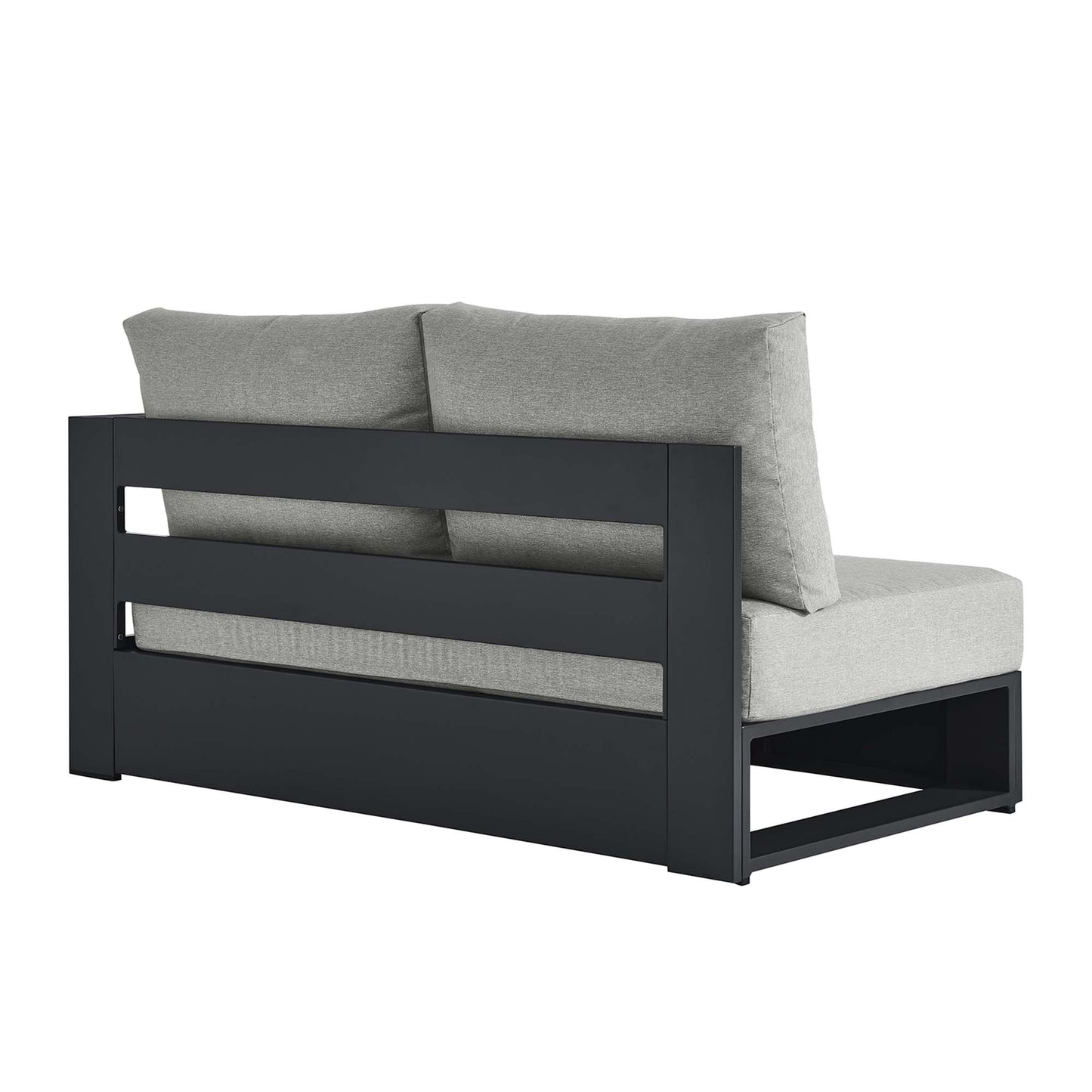 Tahoe Outdoor Patio Powder-Coated Aluminum Modular Right-Facing Loveseat in Gray Gray by Modway (6630)
