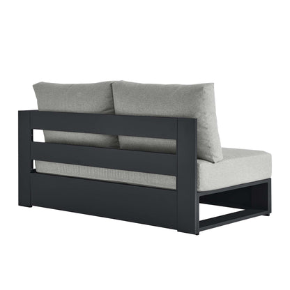 Tahoe Outdoor Patio Powder-Coated Aluminum Modular Right-Facing Loveseat in Gray Gray by Modway (6630)