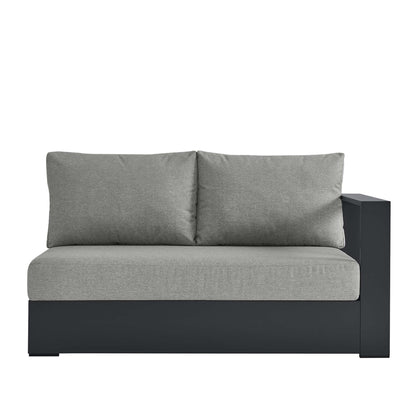 Tahoe Outdoor Patio Powder-Coated Aluminum Modular Right-Facing Loveseat in Gray Gray by Modway (6630)