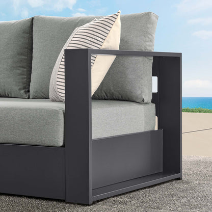 Tahoe Outdoor Patio Powder-Coated Aluminum Modular Right-Facing Loveseat in Gray Gray by Modway (6630)