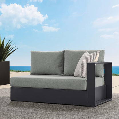 Tahoe Outdoor Patio Powder-Coated Aluminum Modular Right-Facing Loveseat in Gray Gray by Modway (6630)