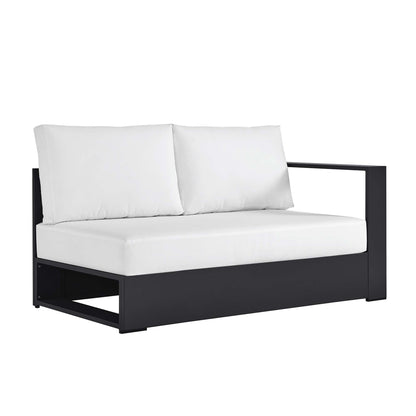 Tahoe Outdoor Patio Powder-Coated Aluminum Modular Right-Facing Loveseat in Gray White by Modway (6630)