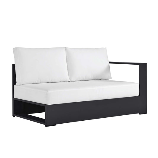 Tahoe Outdoor Patio Powder-Coated Aluminum Modular Right-Facing Loveseat in Gray White by Modway (6630)