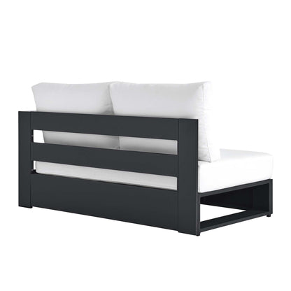 Tahoe Outdoor Patio Powder-Coated Aluminum Modular Right-Facing Loveseat in Gray White by Modway (6630)