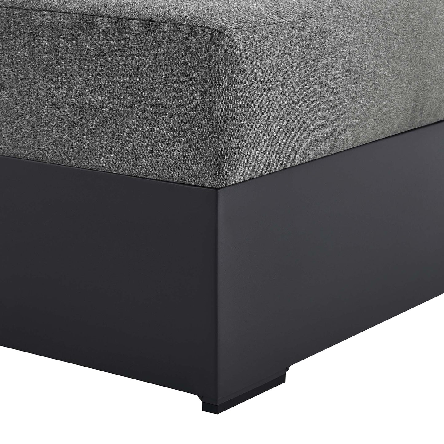 Tahoe Outdoor Patio Powder-Coated Aluminum Modular Right-Facing Chaise Lounge in Gray Charcoal by Modway (6633)